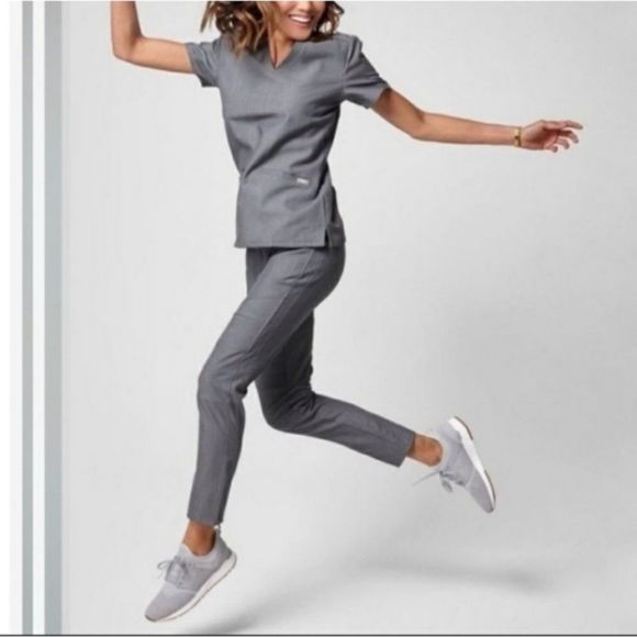 FIGS Technical Collection Kanye Moto Scrub Pants Limited Edition Graphite Gray S - Picture 2 of 12